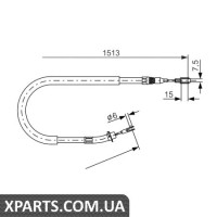 Трос, стоянкова гальмівна система BOSCH 1987477852