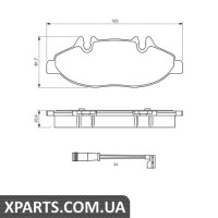Гальмівні дискові колодки, к-кт. BOSCH 0986494081 Гальмівні дискові колодки, к-кт. BOSCH 0986494081