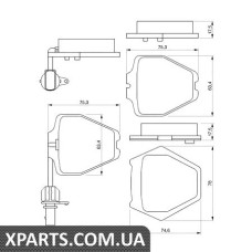 Гальмівні дискові колодки, к-кт. BOSCH 0986424690