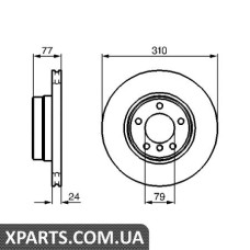 Гальмівний диск BOSCH 0986479055