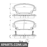 Гальмівні дискові колодки, к-кт. BOSCH 0986494136 Гальмівні дискові колодки, к-кт. BOSCH 0986494136