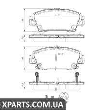 Гальмівні дискові колодки, к-кт. BOSCH 0986494136