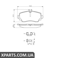 Гальмівні дискові колодки, к-кт. BOSCH 0986424469