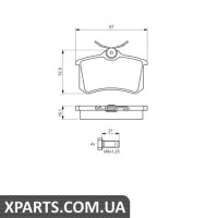 Гальмівні дискові колодки, к-кт. BOSCH 0986494399
