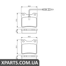 Гальмівні дискові колодки, к-кт. BOSCH 0986494055