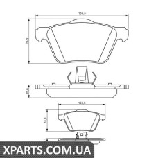 Гальмівні дискові колодки, к-кт. BOSCH 0986494159