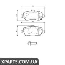 Гальмівні дискові колодки, к-кт. BOSCH 0986424646