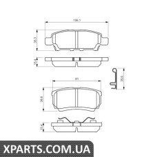 Тормозные колодки дисковые, к-кт. BOSCH 0986494502