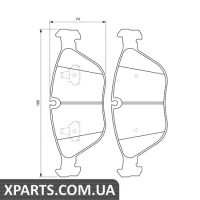 Гальмівні дискові колодки, к-кт. BOSCH 0986424649