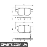 Гальмівні дискові колодки, к-кт. BOSCH 0986494255
