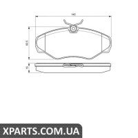 Гальмівні дискові колодки, к-кт. BOSCH 0986424636