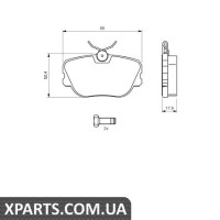 Гальмівні дискові колодки, к-кт. BOSCH 0986494058