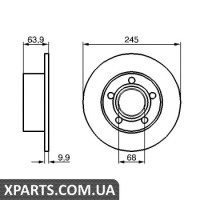 Гальмівний диск BOSCH 0986478132