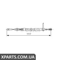 Трос, стоянкова гальмівна система BOSCH 1987477750