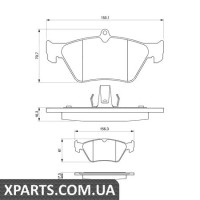 Гальмівні дискові колодки, к-кт. BOSCH 0986461129