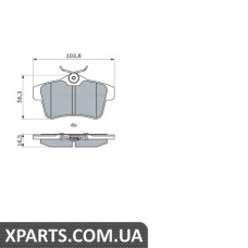 Гальмівні дискові колодки, к-кт. BOSCH 0986494437