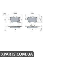 Гальмівні дискові колодки, к-кт. BOSCH 0986424707