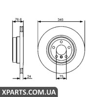 Гальмівний диск BOSCH 0986479443