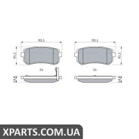Гальмівні дискові колодки, к-кт. BOSCH 0986494140