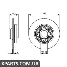 Гальмівний диск BOSCH 0986479400