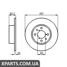 Гальмівний диск BOSCH 0986478238