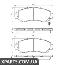 Тормозные колодки дисковые, к-кт. BOSCH 0986494308