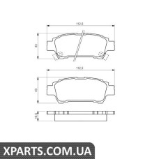Гальмівні дискові колодки, к-кт. BOSCH 0986424762