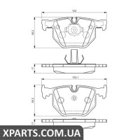 Гальмівні дискові колодки, к-кт. BOSCH 0986494286