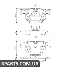 Гальмівні дискові колодки, к-кт. BOSCH 0986494286