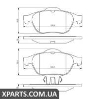 Гальмівні дискові колодки, к-кт. BOSCH 0986424616