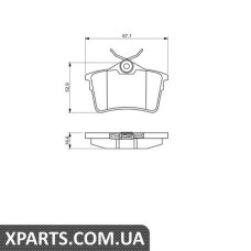Гальмівні дискові колодки, к-кт. BOSCH 0986494304