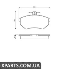 Гальмівні дискові колодки, к-кт. BOSCH 0986460943