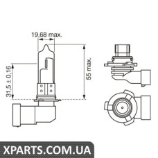 Автомобільна лампа HB3 standart 12V WV BOSCH 1987302152