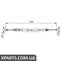Трос, стоянкова гальмівна система BOSCH 1987482387