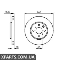 Гальмівний диск BOSCH 0986479B91