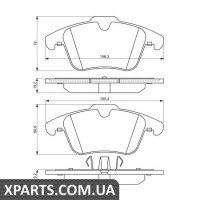Гальмівні дискові колодки, к-кт. BOSCH 0986494209