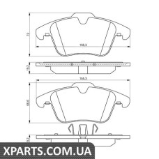 Гальмівні дискові колодки, к-кт. BOSCH 0986494209