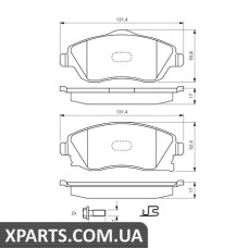 Гальмівні дискові колодки, к-кт. BOSCH 0986424527