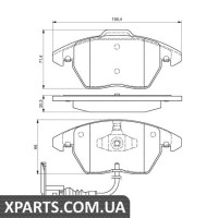 Гальмівні дискові колодки, к-кт. BOSCH 0986424797