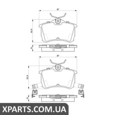 Тормозные колодки дисковые, к-кт. BOSCH 0986424661