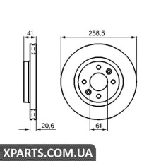 Гальмівний диск BOSCH 0986478124