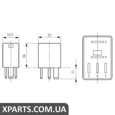 Реле, рабочий ток; Реле BOSCH 0332207304