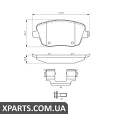 Гальмівні дискові колодки, к-кт. BOSCH 0986424829