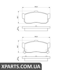 Гальмівні дискові колодки, к-кт. BOSCH 0986461144
