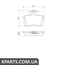 Тормозные колодки дисковые, к-кт. BOSCH 0986494059