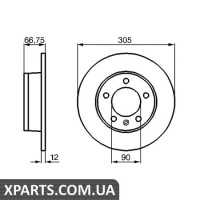 Гальмівний диск BOSCH 0986478970