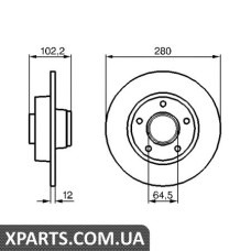 Тормозной диск BOSCH 0986479144