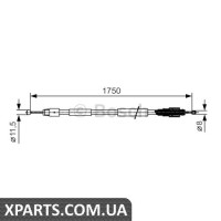 Трос, стоянкова гальмівна система BOSCH 1987482018