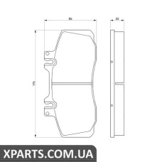 Тормозные колодки дисковые, к-кт. BOSCH 0986468350