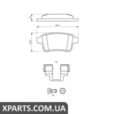 Гальмівні дискові колодки, к-кт. BOSCH 0986494331